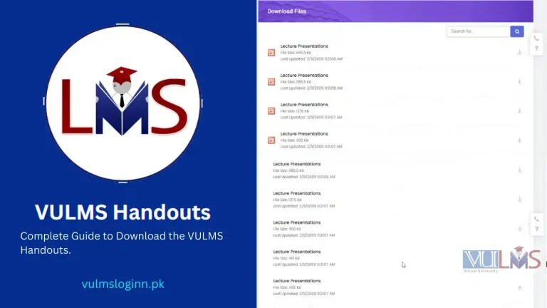 VULMS Handouts | Guide to Download in PDF